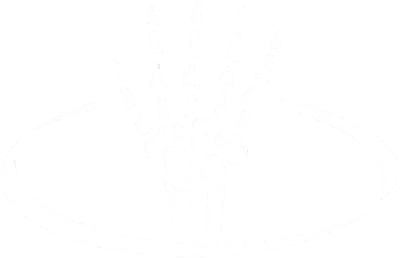 Logo bianco del chirurgo della mano a Foggia Dottor Roberto Gabrieli